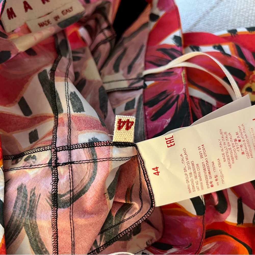 Marni Asymmetrical Skirt in Vibrant Pink and Red - Picture 10 of 10